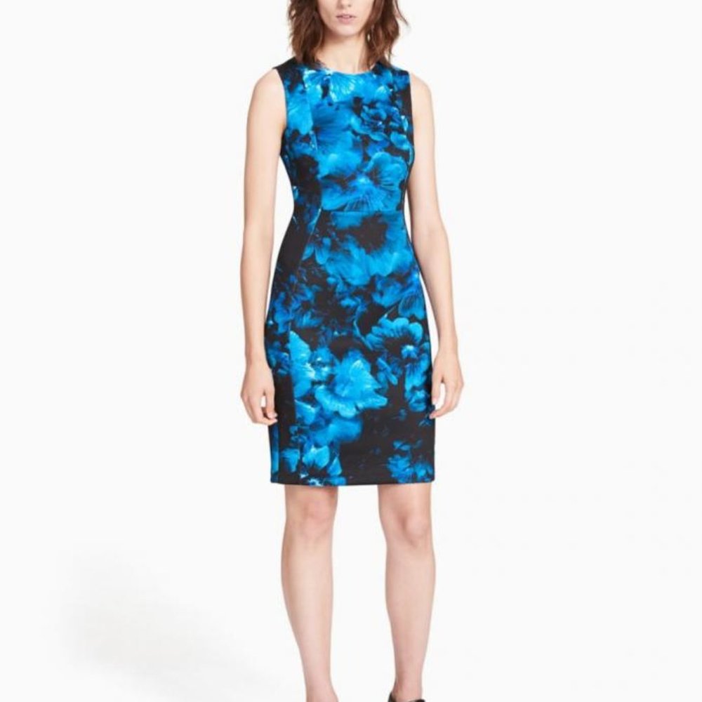 Calvin Klein Floral Scuba Sheath Dress